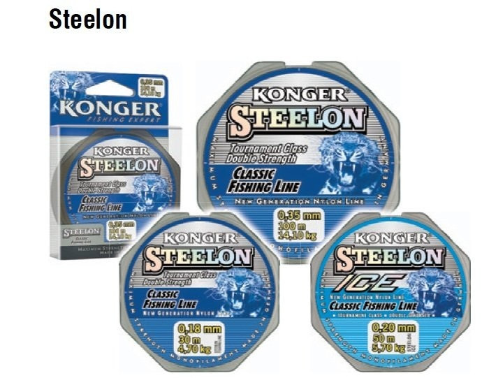 Волосінь Konger STEELON 30м   (колір - світло-сірий), фото 1