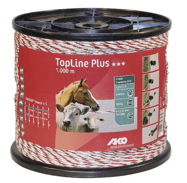 Шнур 9х0,30мм, 1000м TopLine plus Polywire