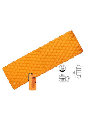 Надувний килимок Hi-Tec AIRMAT 190x60 Помаранчевий, фото 5