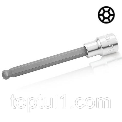 Насадка шестигранник HEX TOPTUL 5 мм 140 мм 1/2" з кулею BCSA1605
