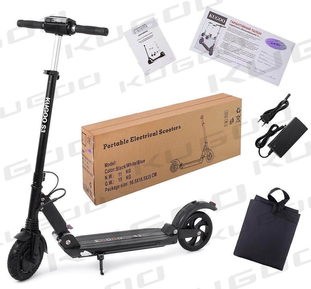 Електросамокат Kugoo S3 (E-scooter) - Чорний