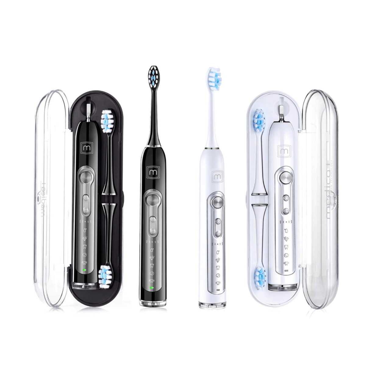 НАБОР: УЛЬТРАЗВУКОВАЯ ЗУБНАЯ ЩЕТКА MEDICA+ PROBRUSH 9.0 (ULTASONIC) BLACK+WHITE, фото 1