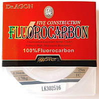 Волосінь рибальська з флюорокарбону Dr.AGON FIVE CONSTRUCTION, перетин 0,16, 25м
