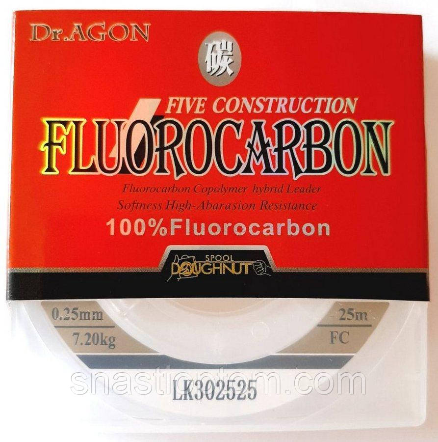 Флюорокарбон Dr.AGON FIVE CONSTRUCTION, перетин 0,25, 25м
