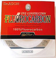 Леска флюорокарбоновая для рыбалки Dr.AGON FIVE CONSTRUCTION, сечение 0,30, 25м