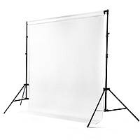 Білий вініловий студійний фон для фото GALE P500 1.2×2.5 м Матовий, поставляється без тримача