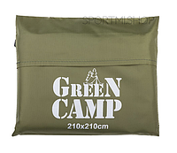 Пол дополнительный для палатки, тента, 210*210 cм, зеленый/коричневый Green Camp