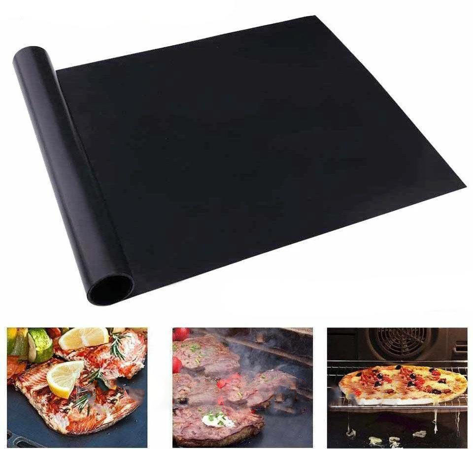 Антипригарні тефлонові килимки для гриля (набір 3 шт.), BBQ Grill Mat 33×40 см
