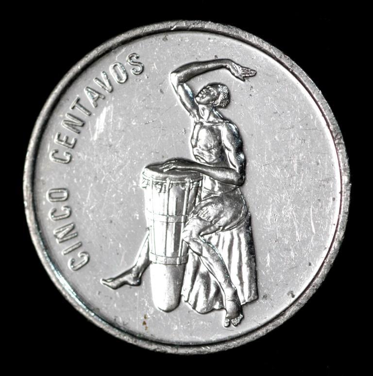Монета Домініканської Республіки 5 сентаво 1989 р.