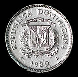 Монета Домініканської Республіки 5 сентаво 1989 р., фото 2