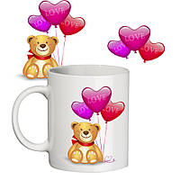 Чашка з принтом 64118 Ведмедик з кульками 4093833