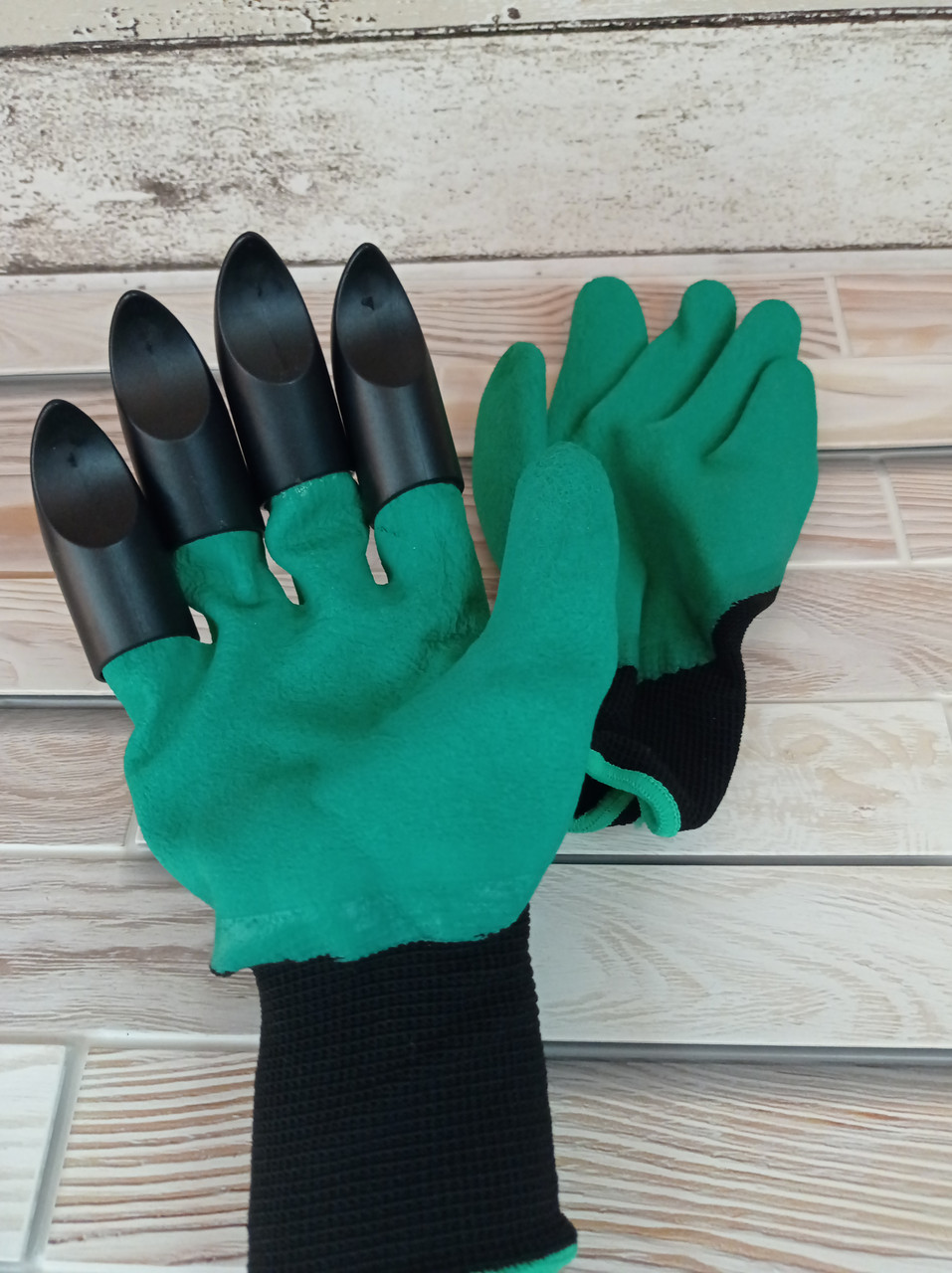 Садовые перчатки грабли GARDEN CLOVE с когтями для рыхления плотные водонепроницаемые ФОТО - фото 5 - id-p1410821782