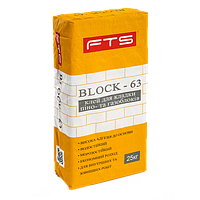 Клей для пено-газобетона BLOCK-63 FTS 25кг