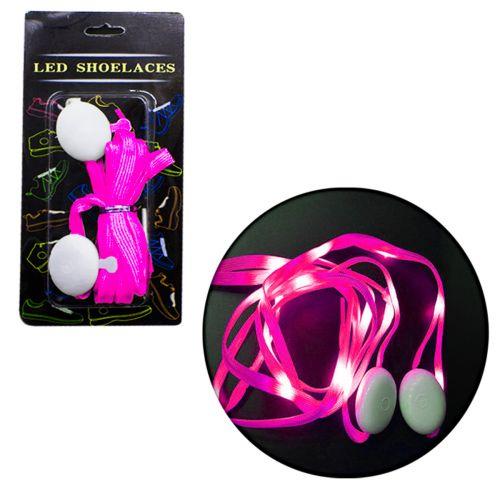 Сяючі тканинні шнурки 110 см (рожеві) [tsi108076-TSI], фото 1