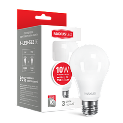 LED лампа Maxus A60 10W 4100K (950Lm) 220V E27. 1-LED-562-P