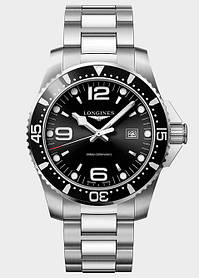 Чоловічі годинники LONGINES L3.840.4.56.6 Hydro Conquest 44 mm Black Dial Quartz