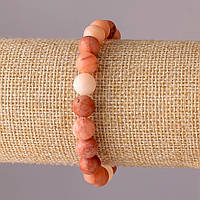 Браслет Селеніт на резинці гладка кулька d-8мм обхват 18см купити біжутерію гуртом