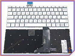 Клавіатура для Xiaomi MI Air 12.5" (RU Silver з підсвіткою) (6037B0127601, MK10000005661, 9Z.ND6BV.001)