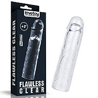 Прозора подовжуюча насадка із закритою головкою "+ 5 см "Flawless Clear" від LoveToy