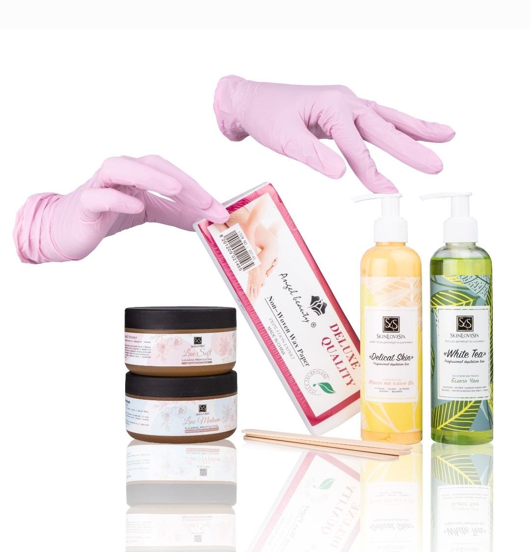 Набір для виконання шугарінга середній з комбінованою пастою 1000 мл