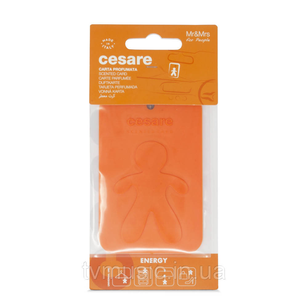 Ароматизатор в машину Mr&Mrs CESARE SCENTED CARDS Energy - Orange