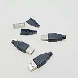 Роз'єм штекер USB 4 в розбірному корпусі, фото 5