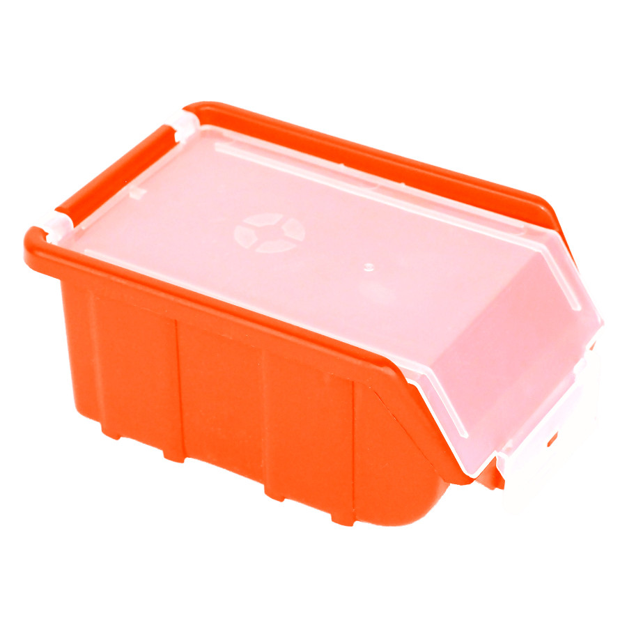 Ємність полегшена з кришкою маленька 170 х 100 х 75 мм помаранчева, фото 1