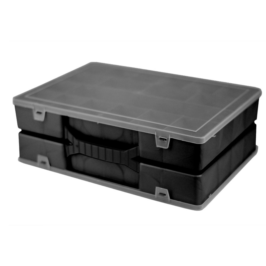 Органайзер подвійний 355 х 250 х 110 мм чорний, фото 1