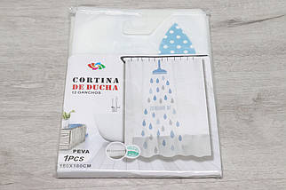 Шторка для ванної силіконова 180x180 см Shower Cortina 81004, фото 3