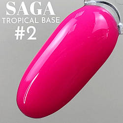 НЕЙЛ НОВИНКА! Неонова Камуфлюється база SAGA tropical BASE для нігтів рожева 8мл - в асортименті 7 кольорів