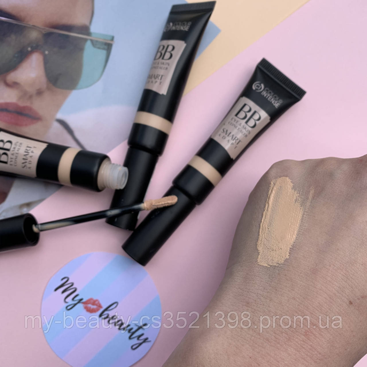 Консилер для обличчя з кісточкою BB Colour INTENSE 10 мл 03 - Nude