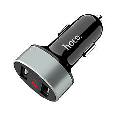 DR Автомобільний зарядний пристрій Hoco Z26 2 USB з дисплеєм чорний