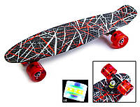 Penny Board Original 22 Граффити Red Design Светящиеся колеса