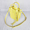 Сумка жіноча "Амелі"" натуральна шкіра, жовта з тисненням перли, фото 3