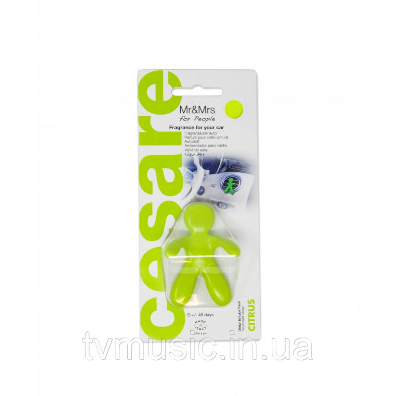 Ароматизатор в машину Mr&Mrs CESARE BLISTER Citrus - Green