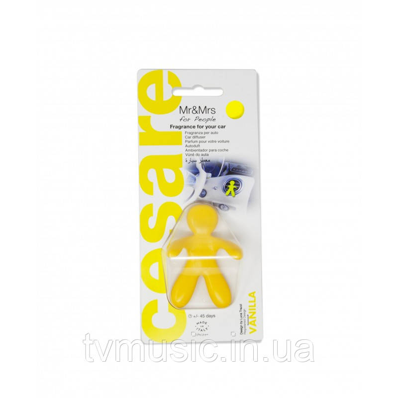 Ароматизатор в машину Mr&Mrs CESARE BLISTER Vanilla - Yellow