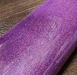 Термотрансферна плівка для термодруку Гліттер колір Бузковий 50х50см, фото 3