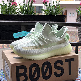 Жіночі кросівки Adidas Yeezy Boost 350 v2 сітка модні салатові