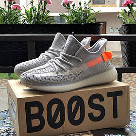 Молодіжні жіночі кросівки Adidas Yeezy Boost 350 v2 сітка спортивні сірі