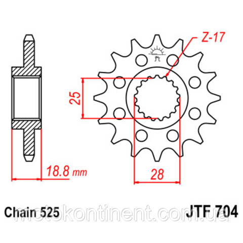 JTF704.16 Звезда передняя BMW F900, F800, F650 аналог SUNSTAR 42216