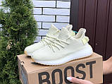 Жіночі спортивні кросівки Adidas Yeezy Boost 350 v2 сітка літні лимонні, фото 7