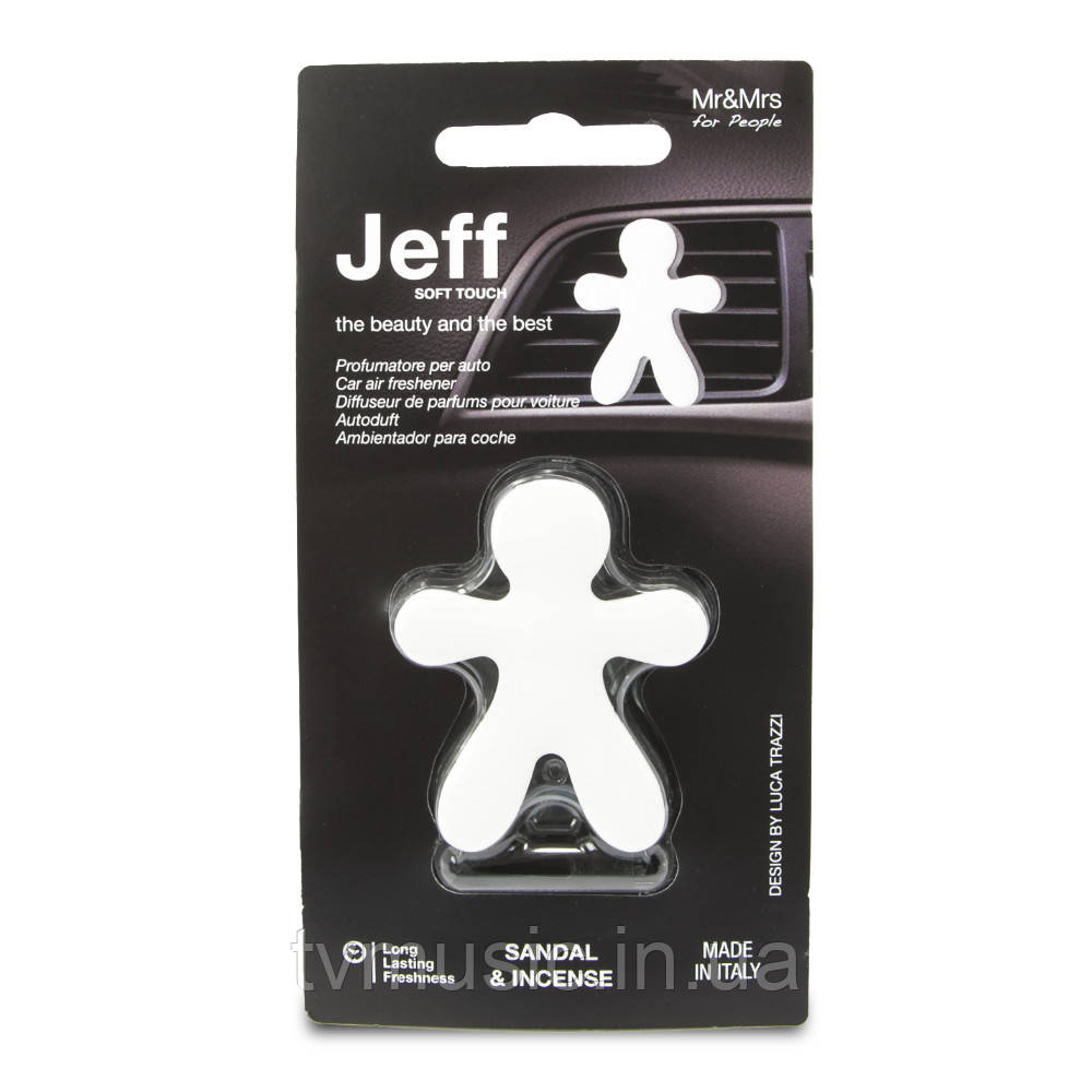 Ароматизатор в машину Mr&Mrs JEFF SOFT TOUCH Sandal & Incense - White
