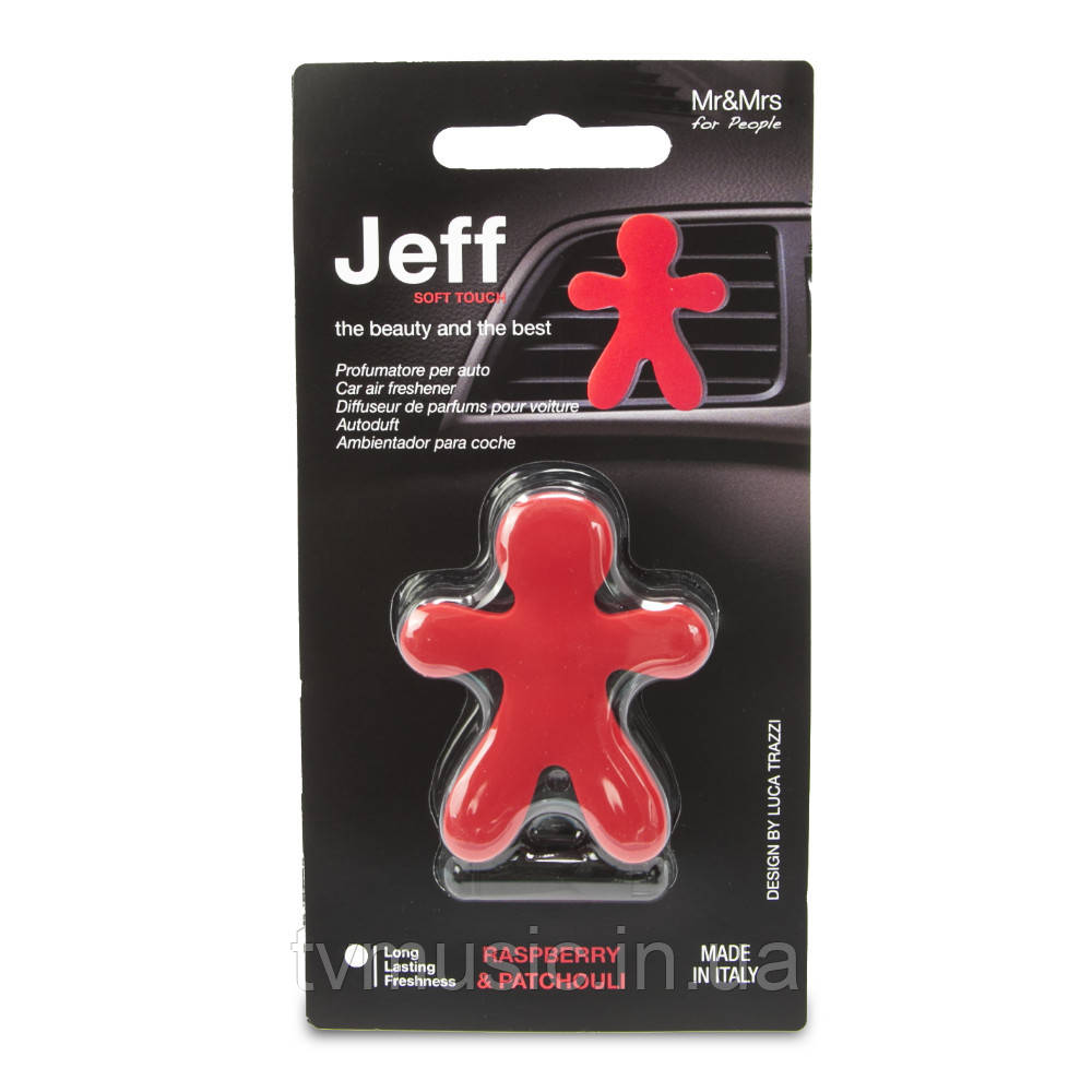 Ароматизатор в машину Mr&Mrs JEFF SOFT TOUCH Raspberry & Patchouli - Red