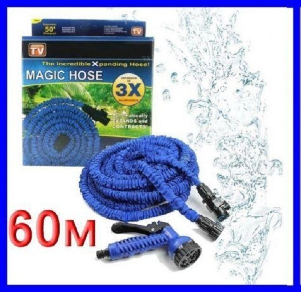 Шланг поливальний Magic Hose на 60 метрів з насадкою, фото 1