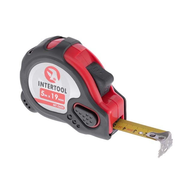 Рулетка сталева з фіксатором 5м INTERTOOL MT-0605