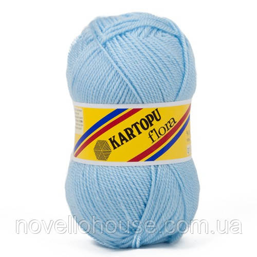 Kartopu FLORA (Картопу Флора) № 540 блакитний (Пряжа 100% акрил, нитки для в'язання)