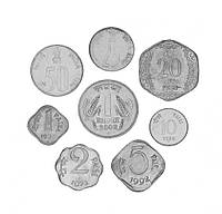 Индия набор из 8 монет 1991-2002 VF-AU 1, 2, 5, 10, 20, 25, 50 пайса, 1 рупия