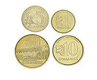 Парагвай набор из 4 монет 1992-1998 UNC 1, 5, 10, 50 гуарани