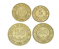 Перу набор из 4 монет 1985-1988 VF-AU 5, 10, 20, 50 сентим