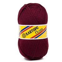 Kartopu FLORA (Картопу Флора) № 110 бордовий (Пряжа 100% акрил, нитки для в'язання)